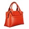 Fashionable orange classic women`s bag with gold fittings