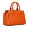 Fashionable orange classic women`s handbag of leather