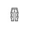 Fashionable pants line icon