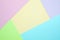 Fashionable pastel colored paper flat lay top view, geometric b