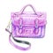 Fashionable pink satchel bag