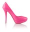 Fashionable pink women shoe