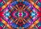 Fashionable retro abstract psychedelic tie dye kaleidoscope of colors design.