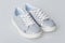 Fashionable silver  sneakers for girls