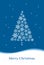Fashionable snowflake Christmas tree greeting card