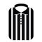 Fashionable striped man shirt. Vector icon icon. Printable label