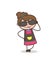 Fashionable Sunglasses - Beautician Girl Artist Cartoon Vector