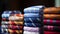 Fashionable ties neatly stacked