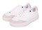 Fashionable white thick sole leather Sneakers on laces