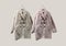 Fashionable white women Faux shearling coats