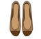 Fashionable woman shoes. Hand drawn icon, vector illustration. Female footwear, brown flats