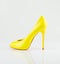 Fashionable yellow women shoe