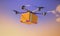 fast aircraft technology delivery fly blue air helicopter cargo drone. Generative AI.