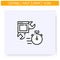 Fast appliances repair line icon. Editable