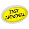 FAST APPROVAL stamp on white