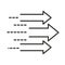 Fast arrows guide direction line style design