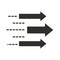 Fast arrows guide direction silhouette icon