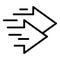 Fast arrows icon, outline style