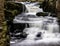 Fast Beautiful waterfall over Matlock historic site