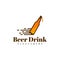 Fast Beer logo design vector, Creative Beer drink logo design Template Illustration