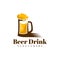 Fast Beer logo design vector, Creative Beer drink logo design Template Illustration