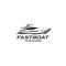 Fast boat silhouette logo
