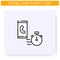 Fast call line icon. Editable illustration