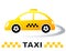 Fast cartoon taxi car