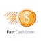 Fast cash loan, take credit, send money, instant payment, financial services