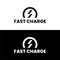 Fast charge logo isolated on white background