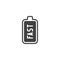 Fast charging battery vector icon