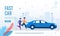 Fast City Transportation Service Webpage Banner