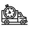 Fast cleaning service icon, outline style