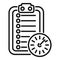 Fast clipboard shipment icon outline vector. Fast service