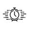 Fast Clock Vector Icon, Fast Service Icon, Quick And Speedy Face Clock, Fast Delivery Sign Vector With Timer, Time Management