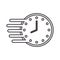 Fast clock. Vector illustration decorative design