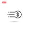 Fast coin dollar icon vector design isolated