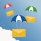 Fast correspondence. Airmail delivery icon.