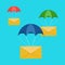 Fast correspondence. Vector illustration. Airmail delivery icon.