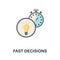 Fast Decisions flat icon. Simple sign from gamification collection. Creative Fast Decisions icon illustration for web