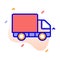 Fast delivery, cargo, delivery services, truk fully editable vector icon