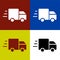 fast delivery icon, commerce service truck, order express, quick move symbol icon vector Illustration