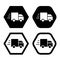 fast delivery icon, commerce service truck, order express, quick move symbol icon vector Illustration