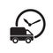 Fast delivery icon silhouette shipping truck vector