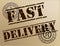 Fast delivery means Express service for distribution of goods - 3d illustration