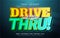 Fast drive thru 3d text effect editable