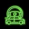 fast driving mens leisure neon glow icon illustration