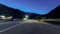 Fast driving at `Vallnord`-`La Cortinada`Andorra. Time Lapse.