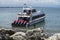 Fast ferry boat at Sanur Port in Sanur, Bali, Indonesia.