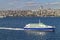 A Fast Ferry crossing the Bosphorus Straits with its Passengers